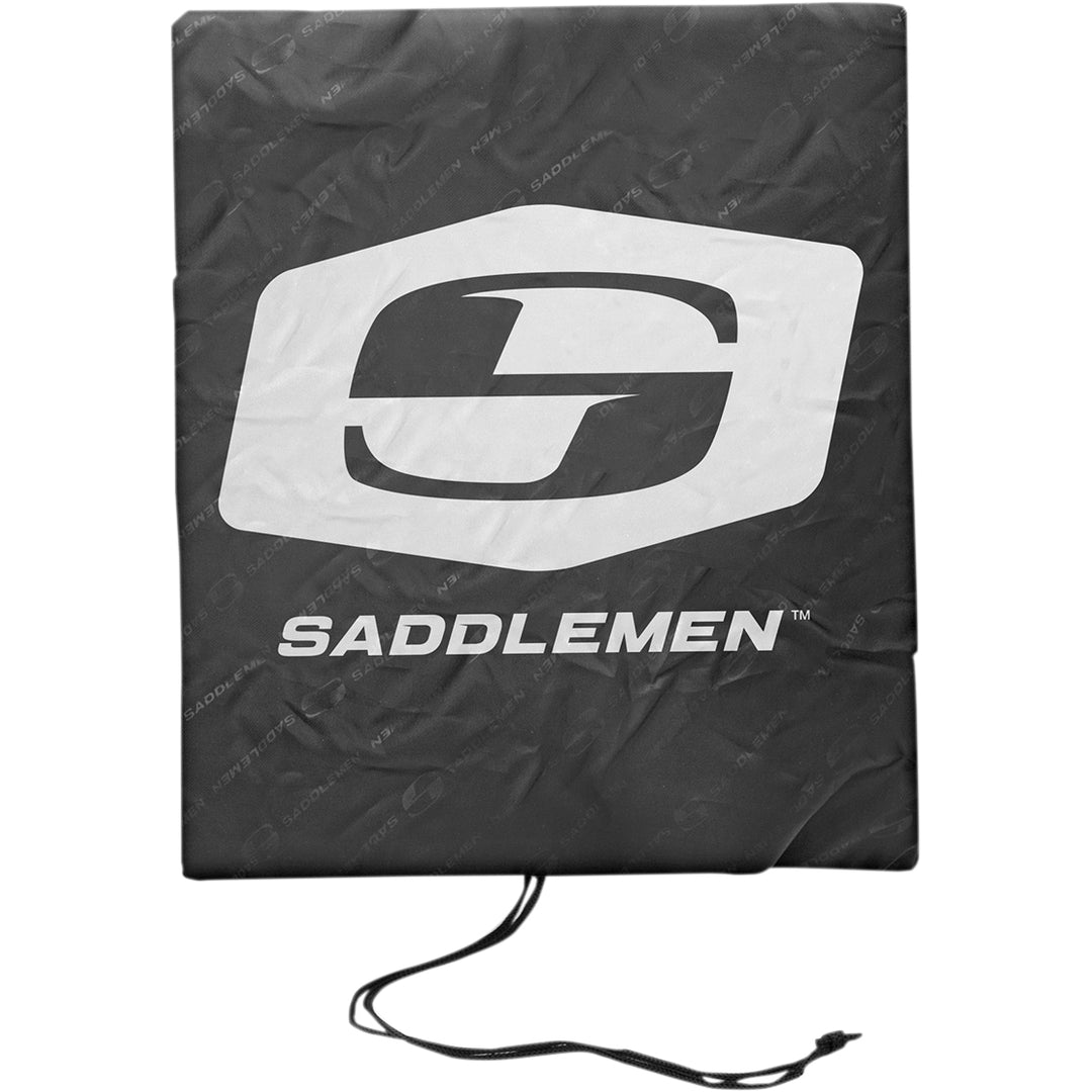 SADDLEMEN TR2300DE Tactical Deluxe Rack Bag - Flat View of Rain Cover