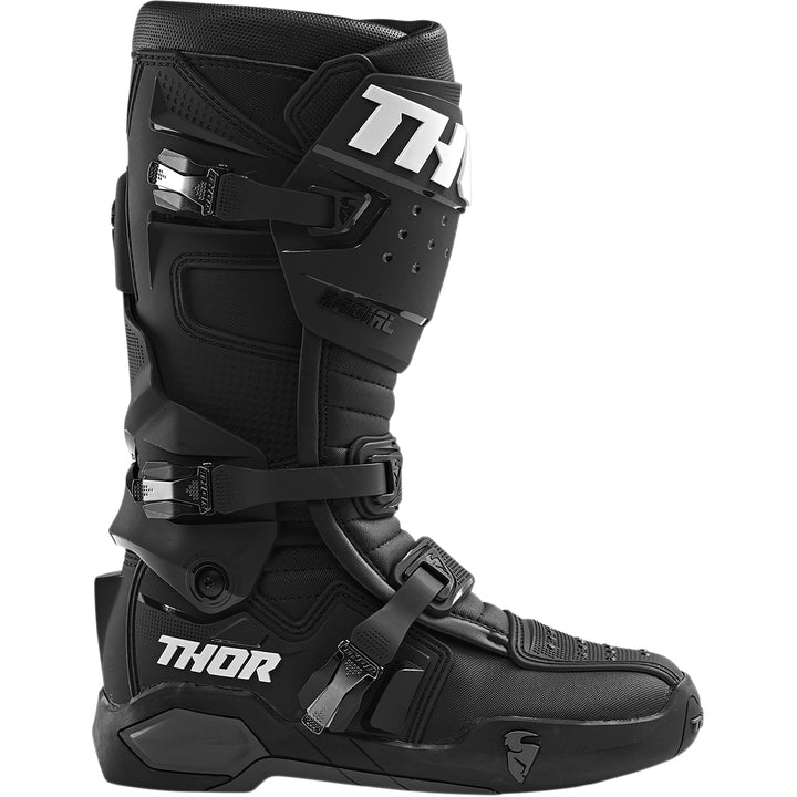 THOR Radial MX Boots Black - Outer Side View