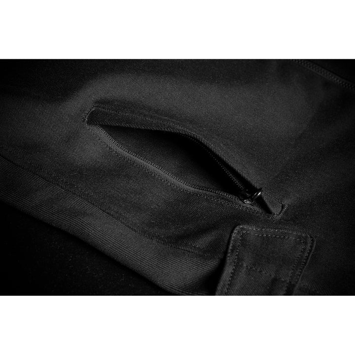 ICON Chamonix Denim Vest Black - Close-Up of Open Side Pocket