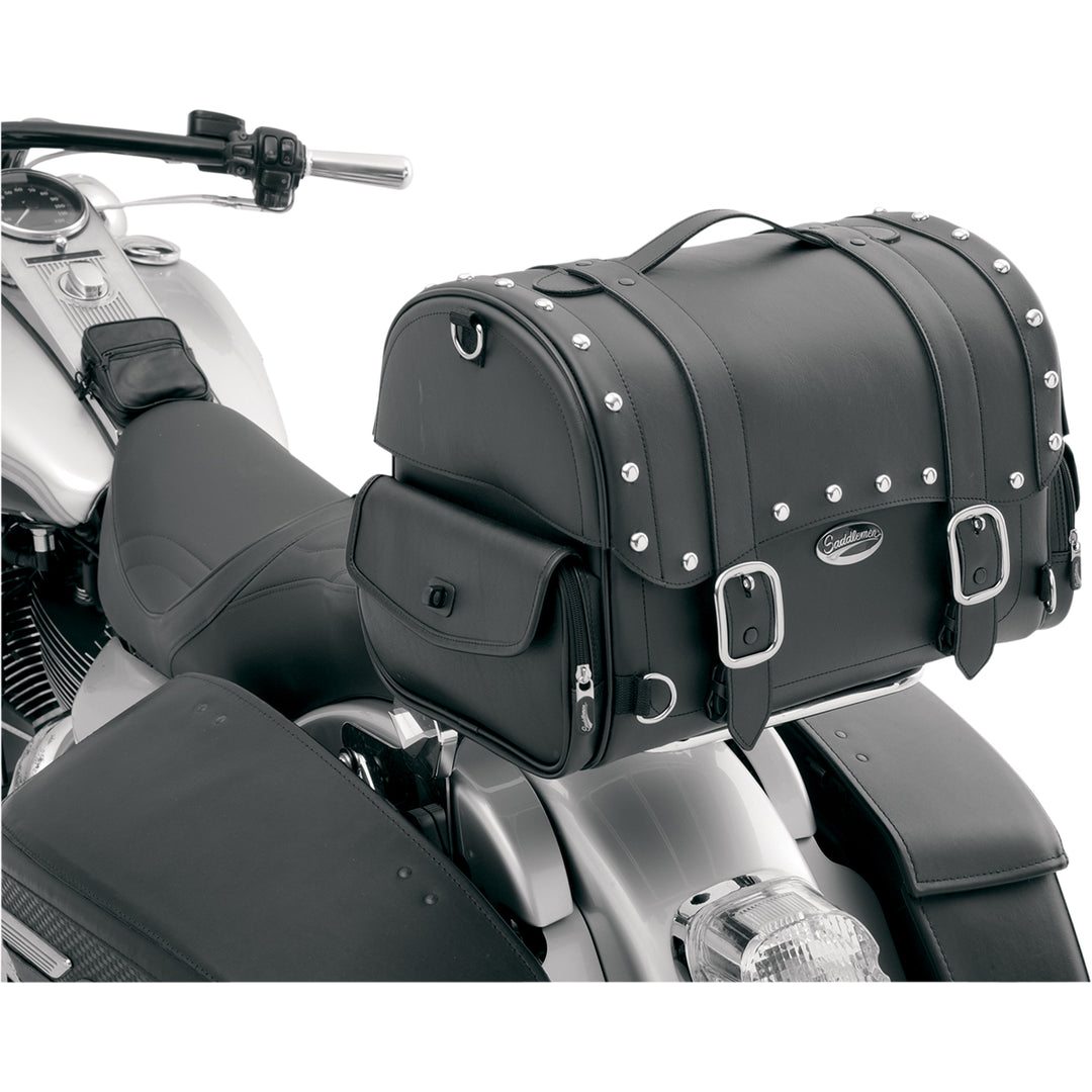 SADDLEMEN Desperado Express Tail Bag - Angled Side View on Rear Rack