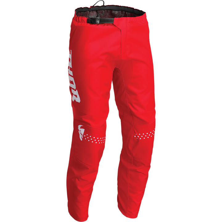 THOR Youth Sector Minimal Pants Red - Front View