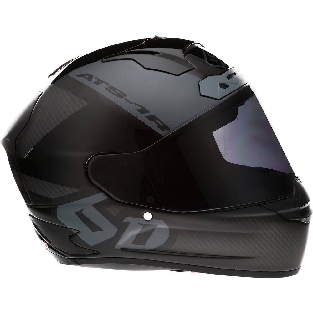 6D Helmets ATS-1R Wyman Helmet Black/Gray - Right Side View