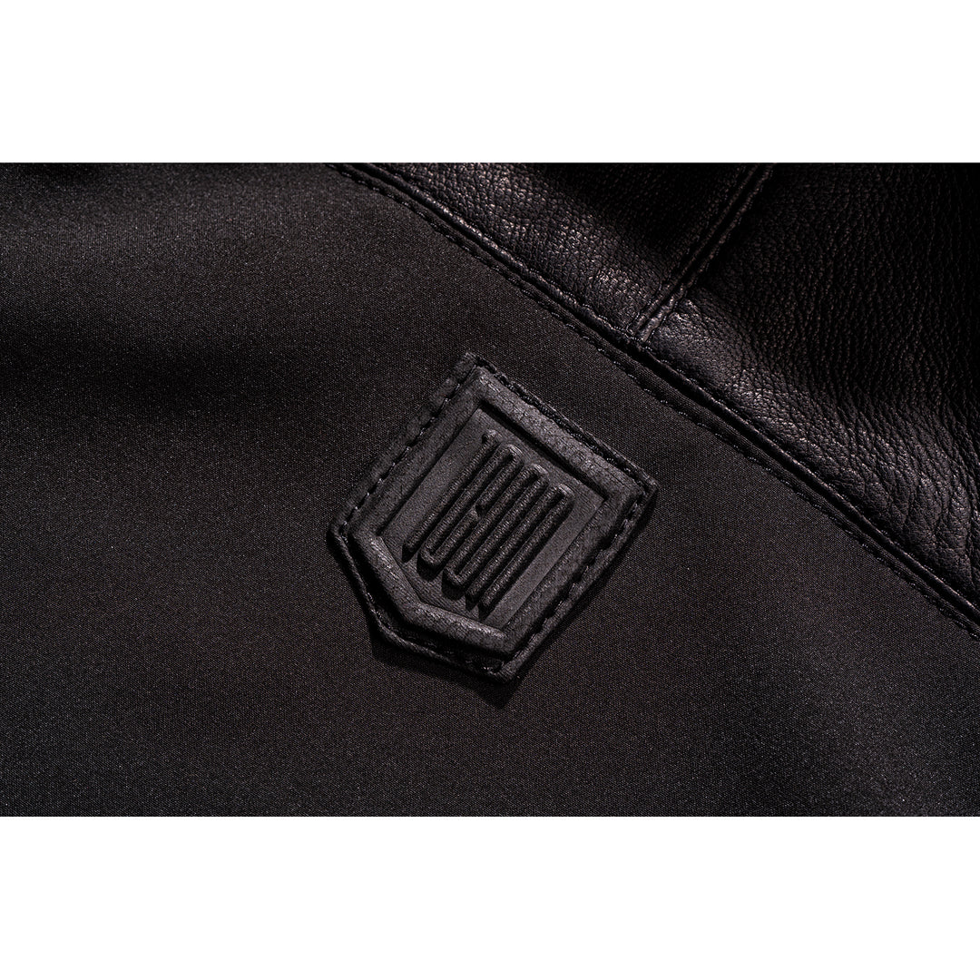 ICON Basehawk 2 Jacket Black - Close-Up of Logo Patch
