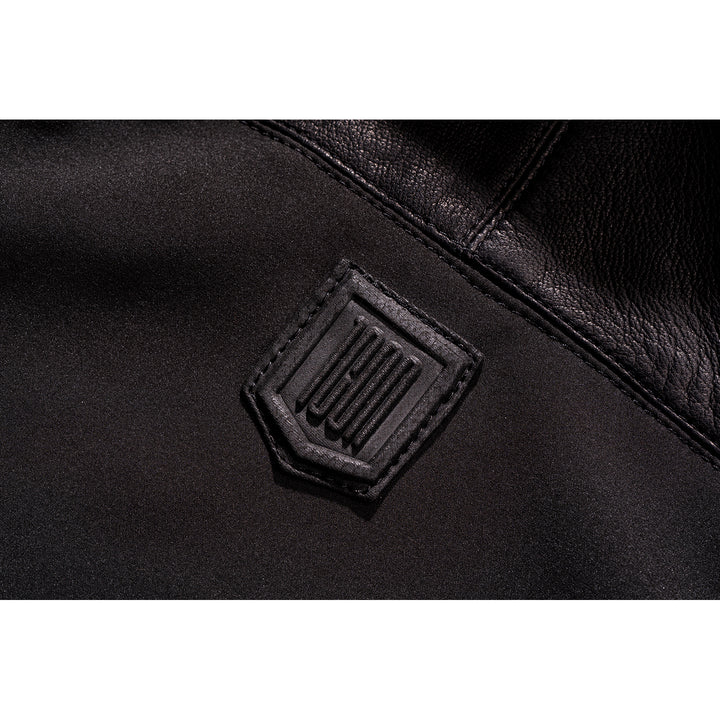 ICON Basehawk 2 Jacket Black - Close-Up of Logo Patch