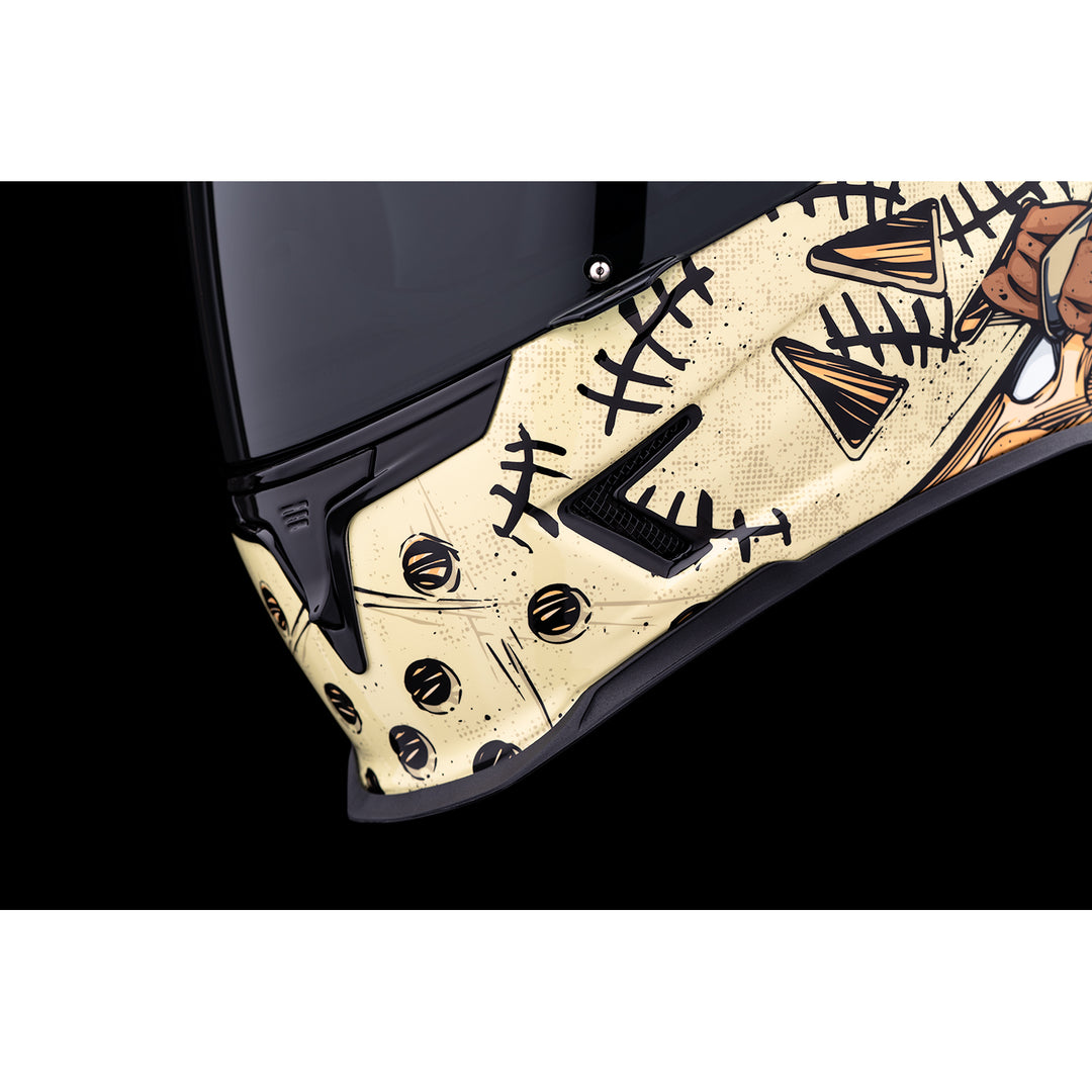 ICON Airframe Pro™ TopShelf Helmet Red - Close-up of Mouth Vents