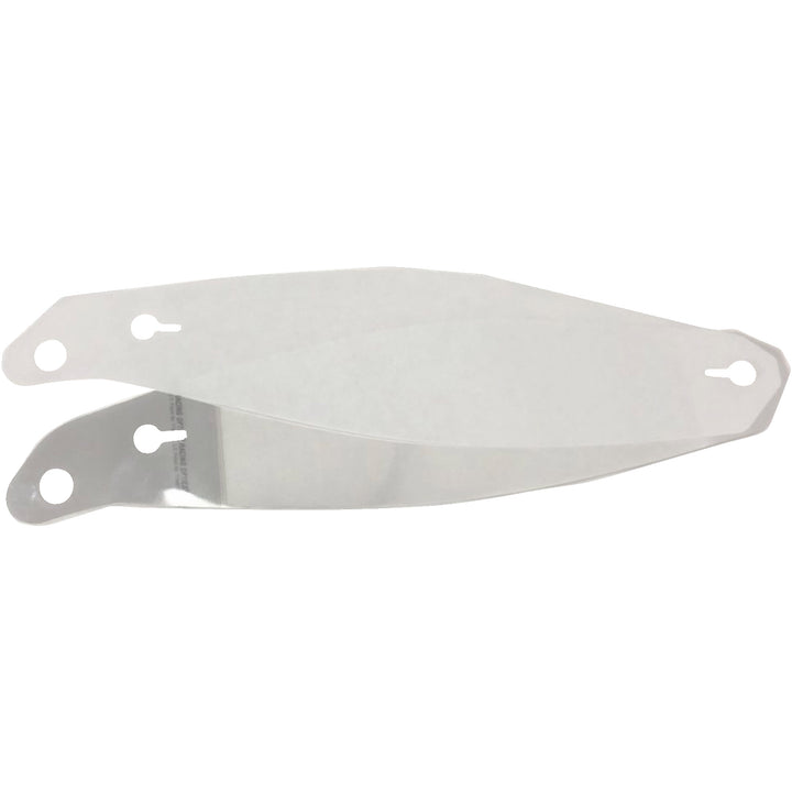 6D Helmets ATS-1 Helmet Tear-Offs - Laminated 3 Stack - Full View of Loose Tear-Offs