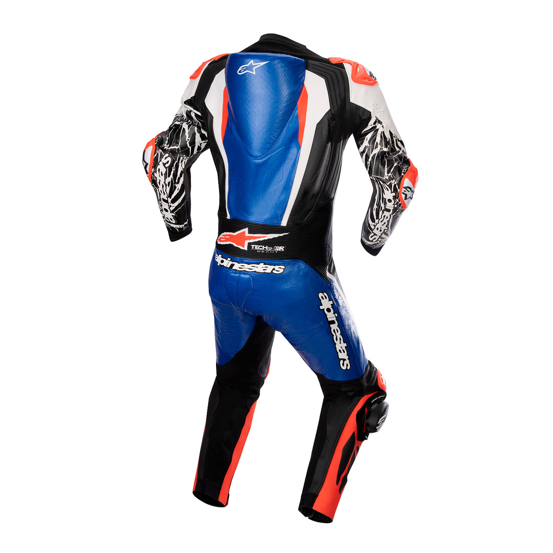 Alpinestars Racing Absolute v2 Leather Suit Black/Blue/White/Red - Rear View