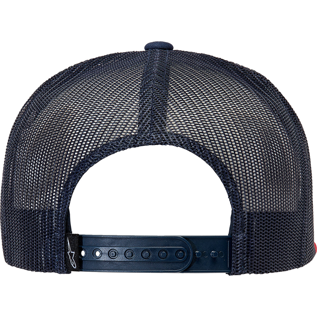 Alpinestars Corp Trucker Hat Navy/Red - Rear View