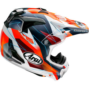 Arai VX-Pro4 Resolute Helmet Red - Rear Side View