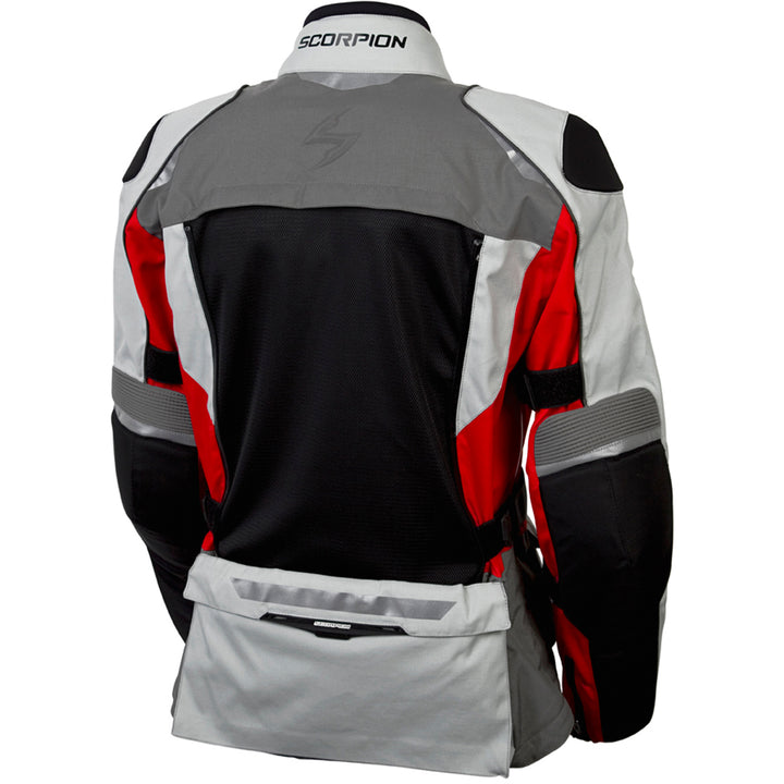 SCORPION EXO Yosemite XDR Jacket Red - Rear Side View with Back Mesh Panel Open