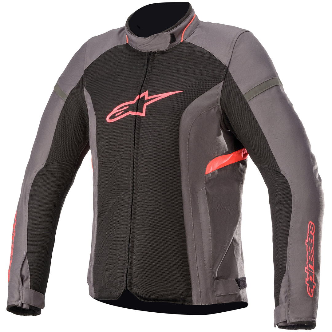 Alpinestars Stella T-Kira v2 Air Jacket Tar Gray/Black/Diva Pink - Front View