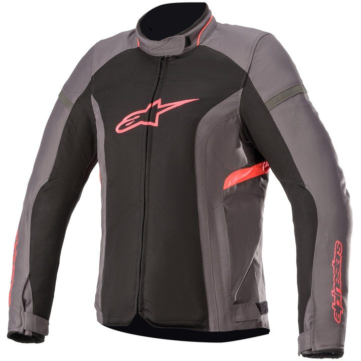 Alpinestars Stella T-Kira v2 Air Jacket Tar Gray/Black/Diva Pink - Front View
