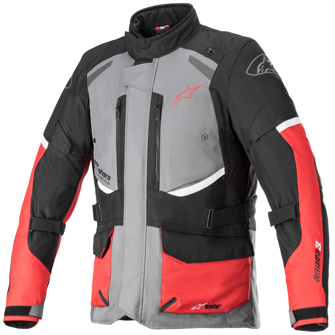 Alpinestars Andes v3 Drystar Jacket Dark Gray/Black/Bright Red - Front View