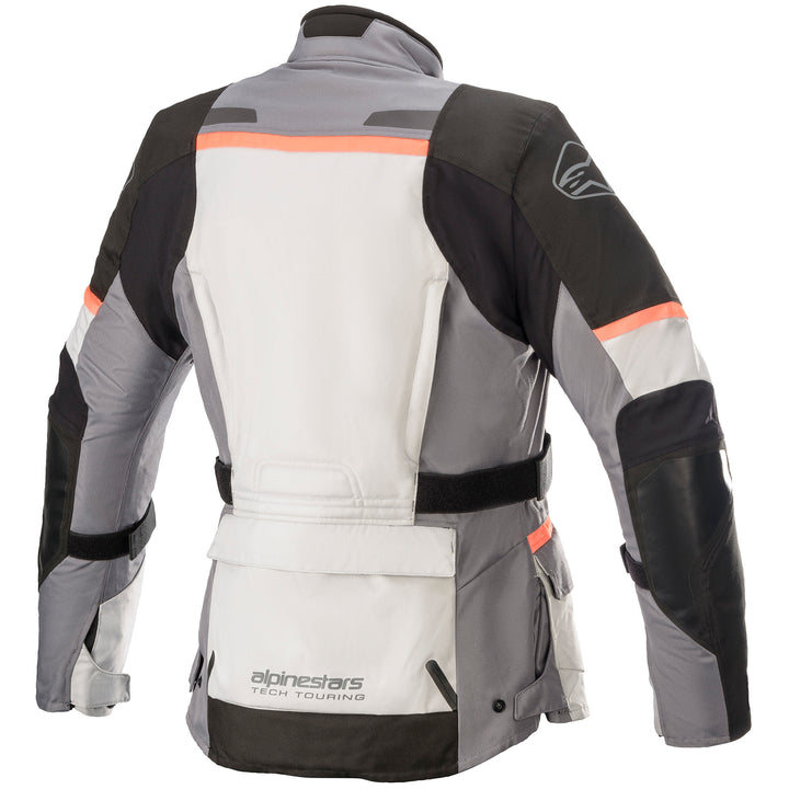 Alpinestars Stella Andes v3 Drystar Jacket Ice Gray/Dark Gray/Black/Coral - Rear View