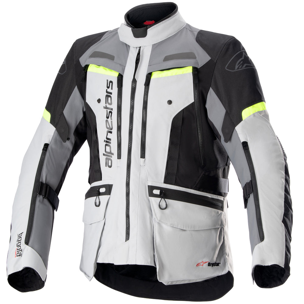 Alpinestars Bogota Pro Drystar Jacket Gray/Yellow Fluo - Front View