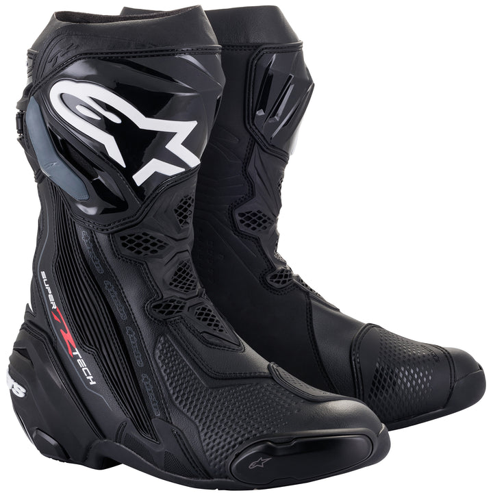 Alpinestars Supertech R v2 Boot Black - Front Side View of Pair