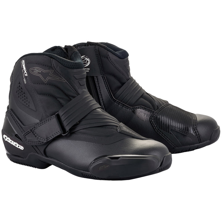 Alpinestars Stella SMX-1 R v2 Boot Black - Front Side View of Pair