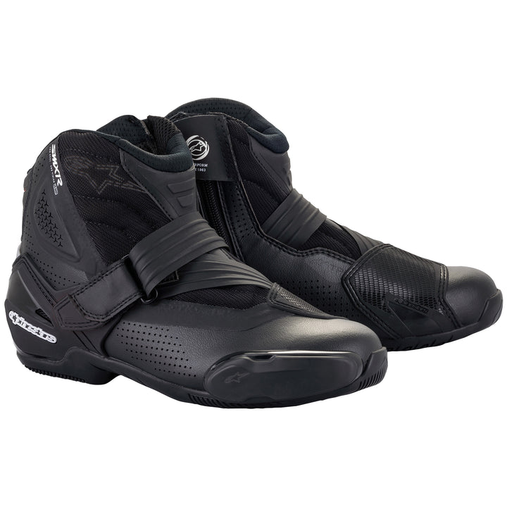 Alpinestars Stella SMX-1 R v2 Vented Boot Black - Front Side View of Pair
