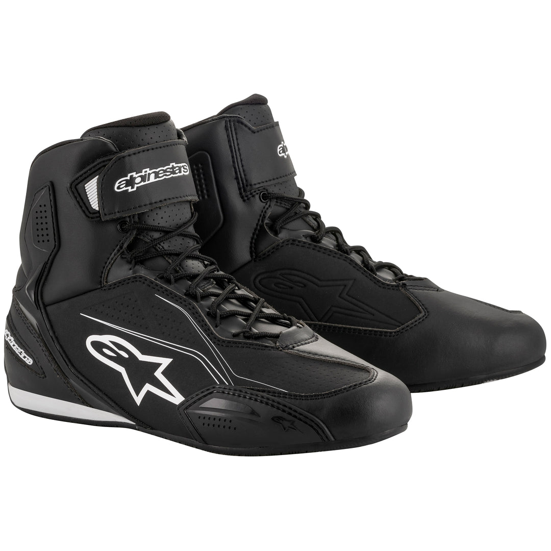 Alpinestars Faster-3 Riding Shoe Black - Front Side View of Pair