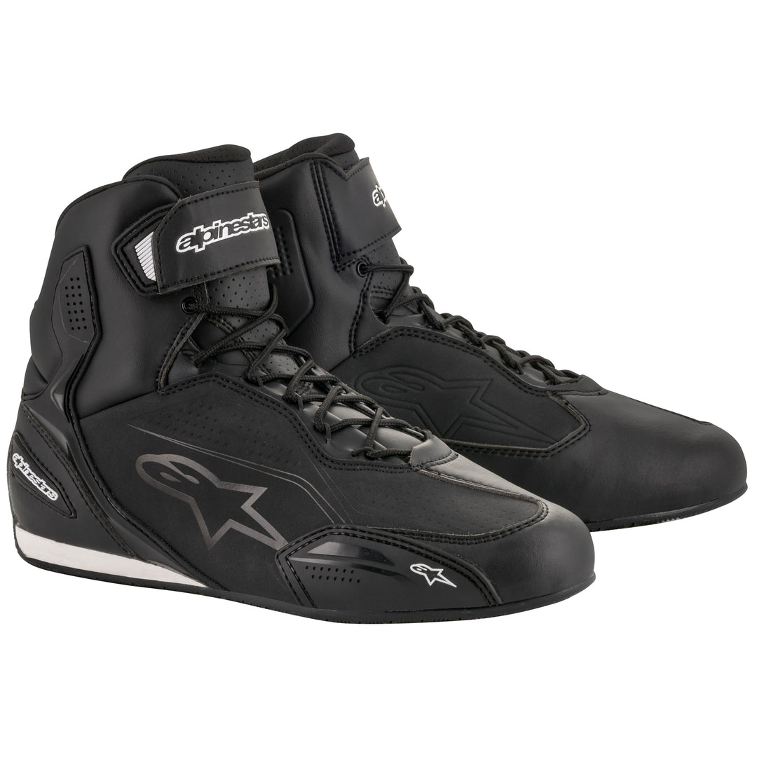 Alpinestars Faster-3 Riding Shoe Black/Black - Front Side View of Pair