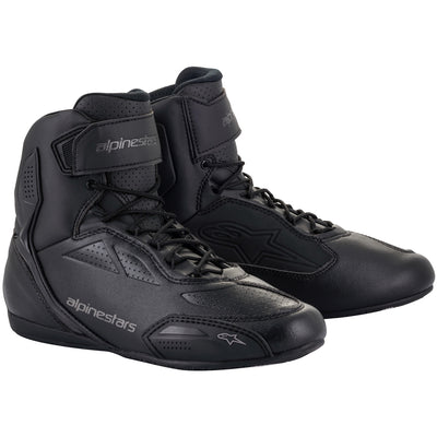 Alpinestars Faster-3 Riding Shoe Black/Cool Gray - Front Side View of Pair