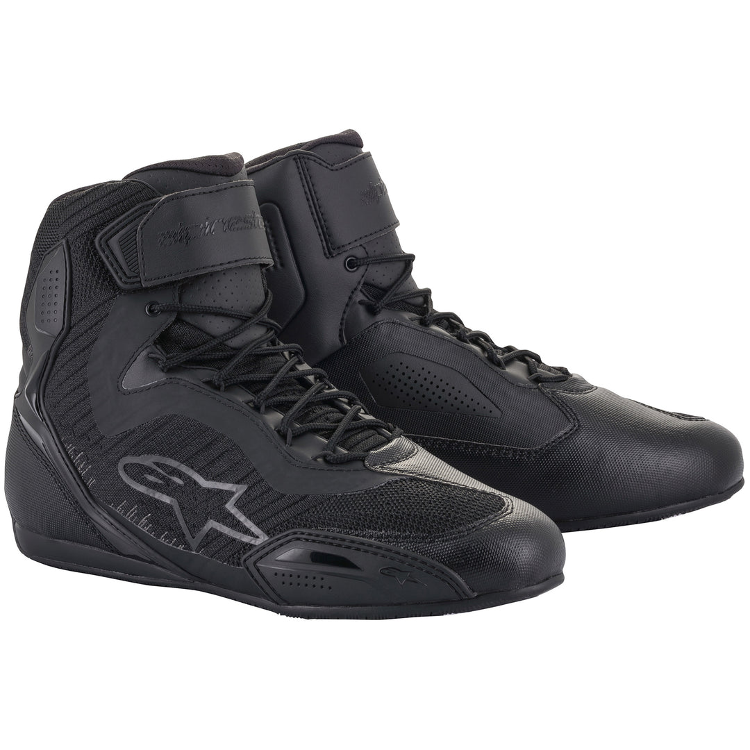 Alpinestars Stella Faster-3 Rideknit Riding Shoe Black/Anthracite - Front Side View of Pair