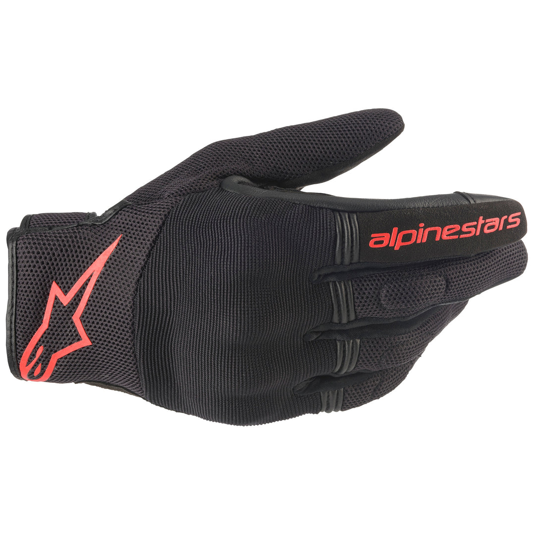 Alpinestars Copper Glove Black/Red Fluo - Back of Hand View