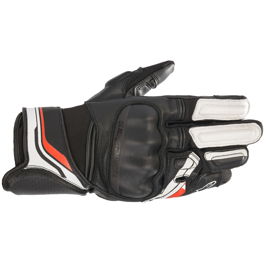 Alpinestars Booster v2 Gloves Black/White - Back of Hand View