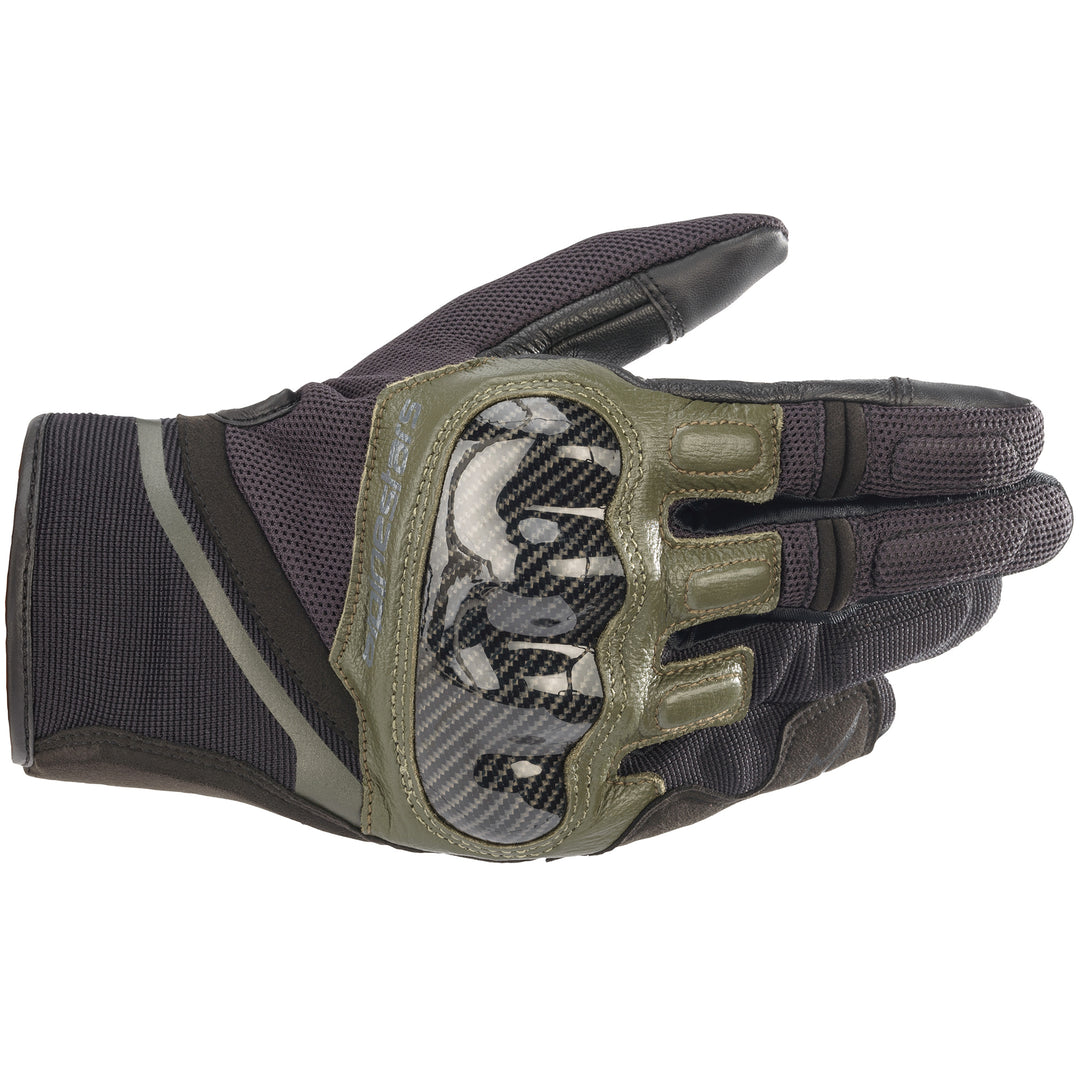 Alpinestars Chrome Glove Black/Forest - Back of Hand View