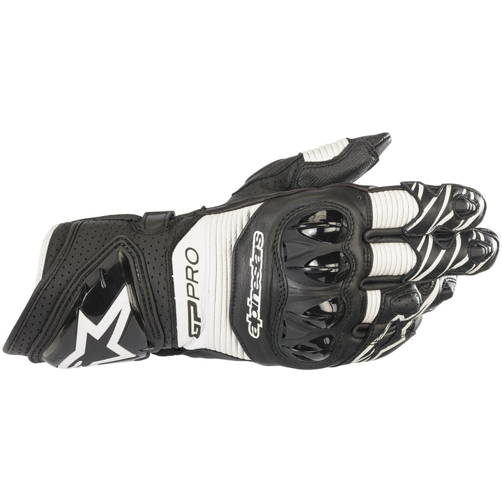 Alpinestars GP Pro RS3 Glove Black/White - Back of Hand View