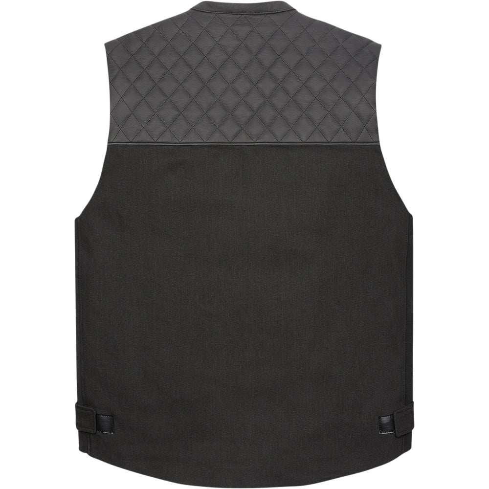ICON Chamonix Denim Vest Black - Rear View