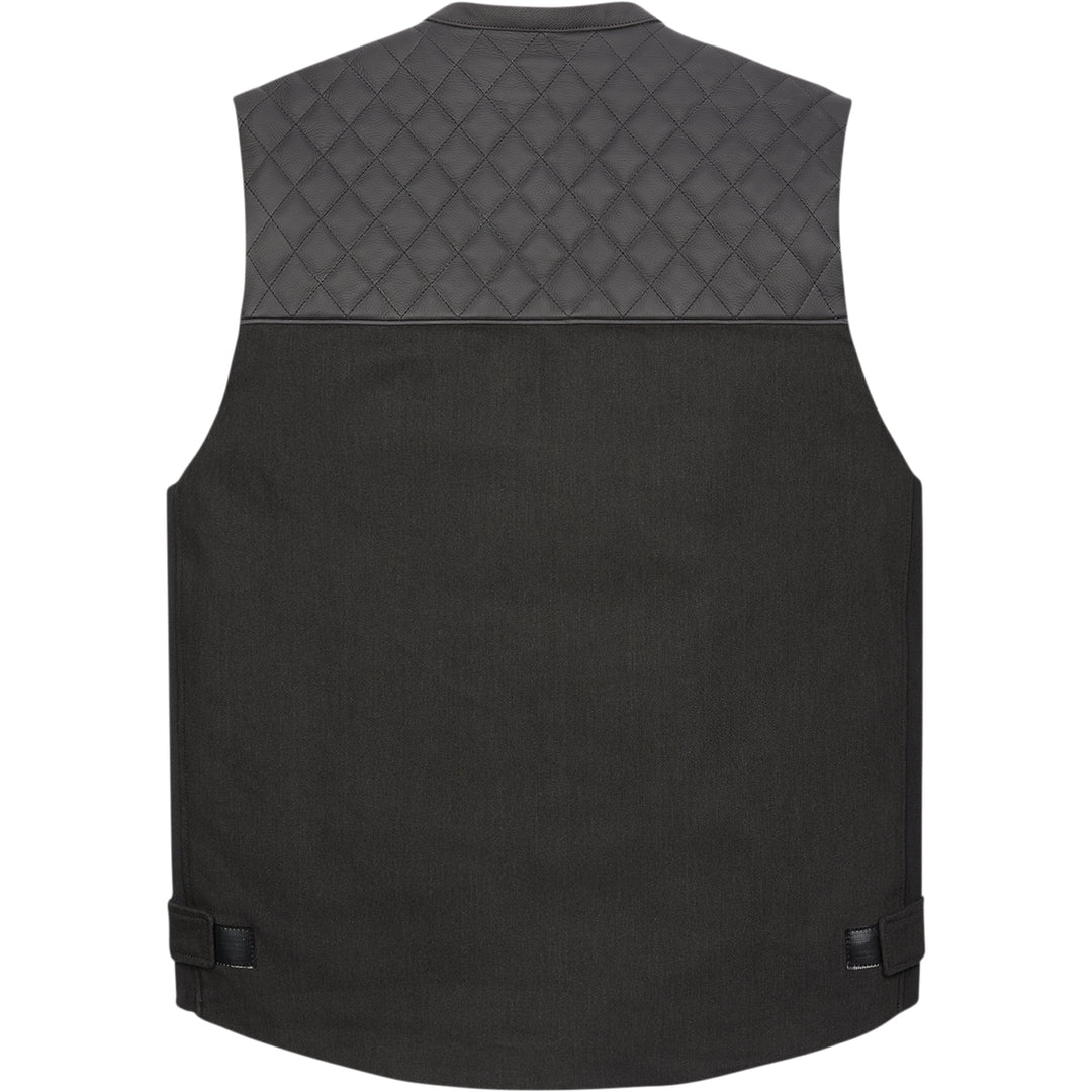 ICON Chamonix Denim Vest Black - Rear View