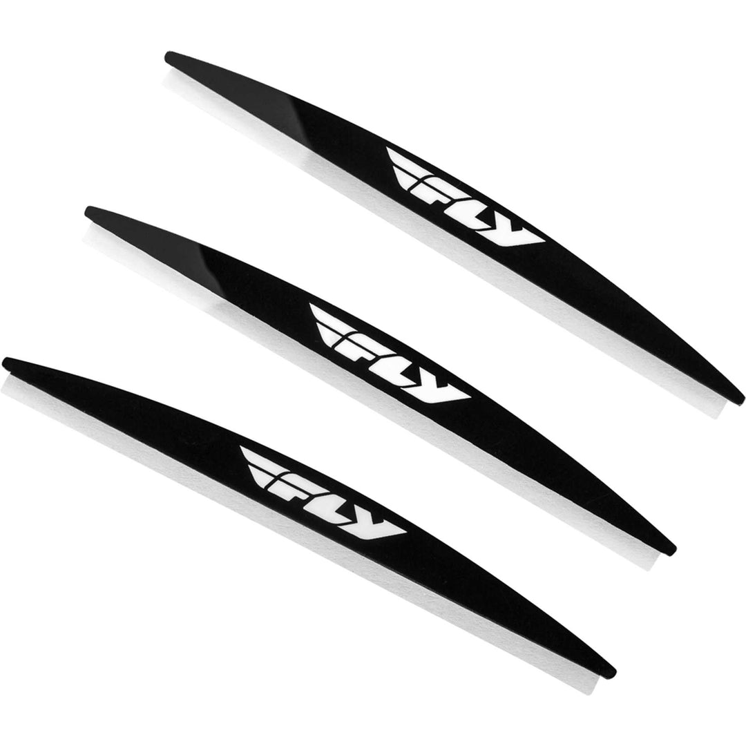 Fly Racing Goggle Roll-off Mud Flap - Front View of 3-pack