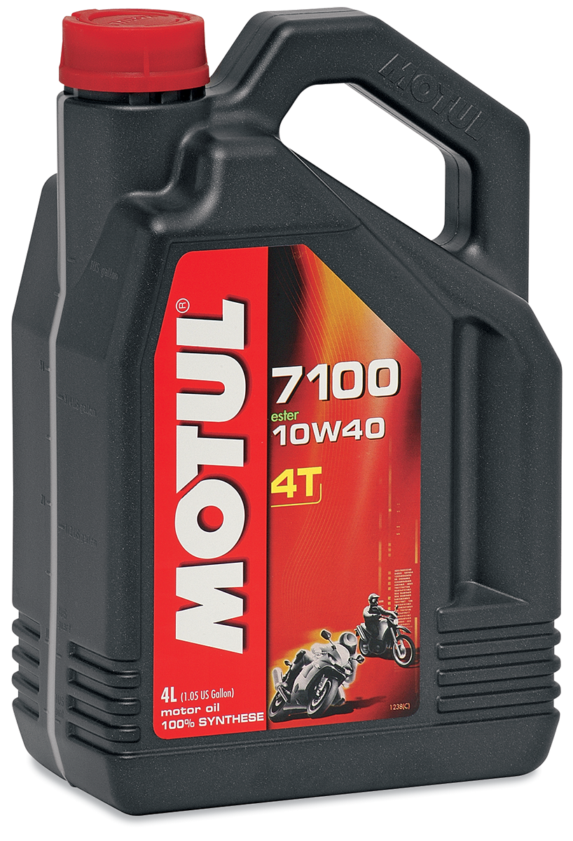 MOTUL 7100 4T Synthetic Motorcycle Oil - 10W-40 - 4Liters - Front View