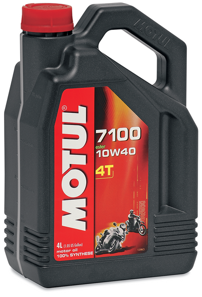 MOTUL 7100 4T Synthetic Motorcycle Oil - 10W-40 - 4Liters - Front View