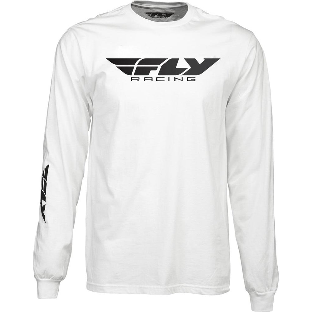 Fly Corporate L/S Tee White - Front View