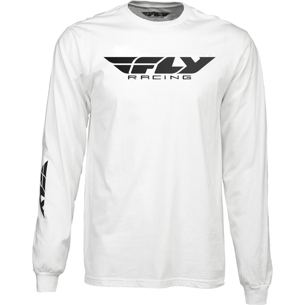 Fly Corporate L/S Tee White - Front View