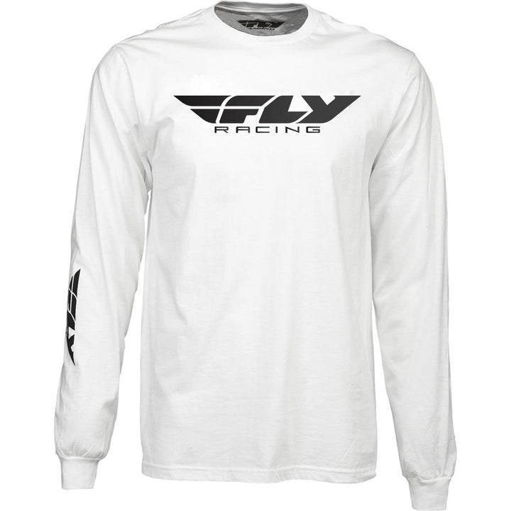 Fly Corporate L/S Tee White - Front View