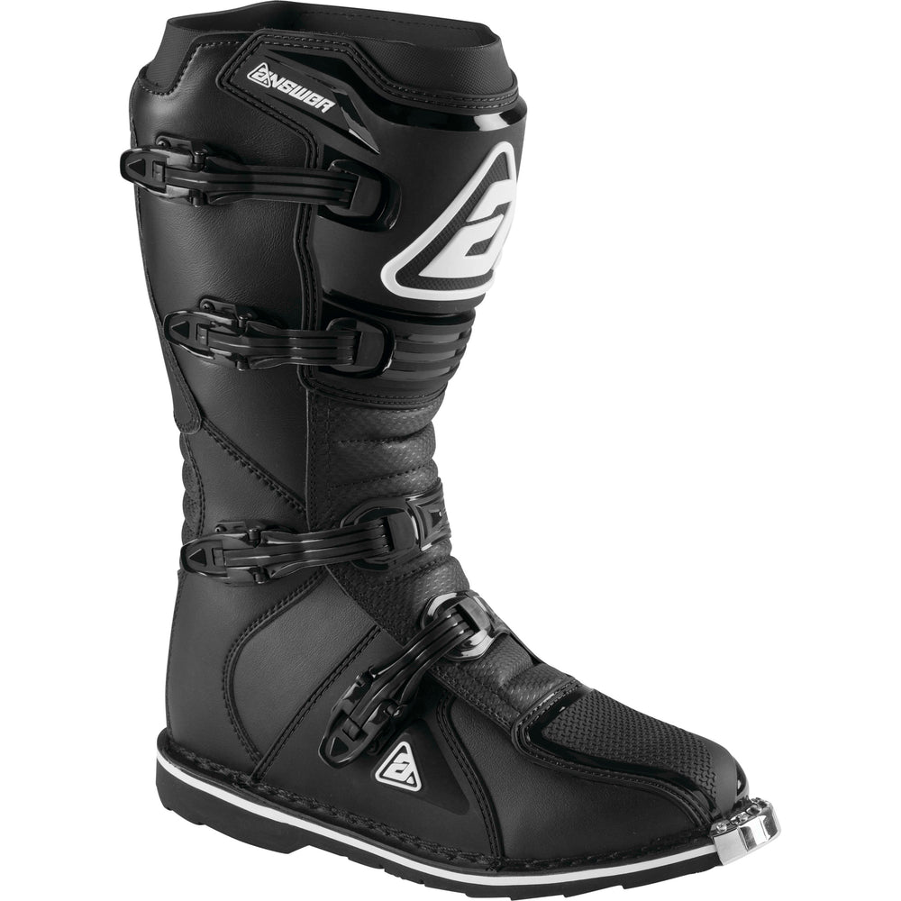 Answer Racing AR1 Race Boots Black - Outer Side View