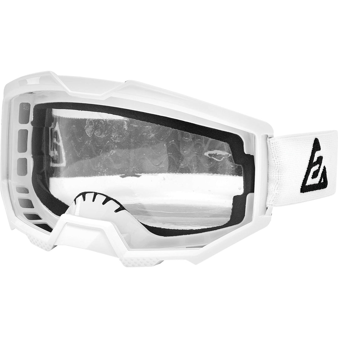 Answer Racing Apex 1 Goggle White/Black - Front Side View