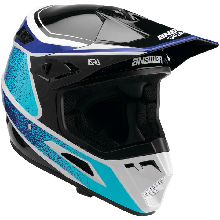Answer AR1 Vivid Youth Off Road Helmet Reflex/Astana - Front Right Side View