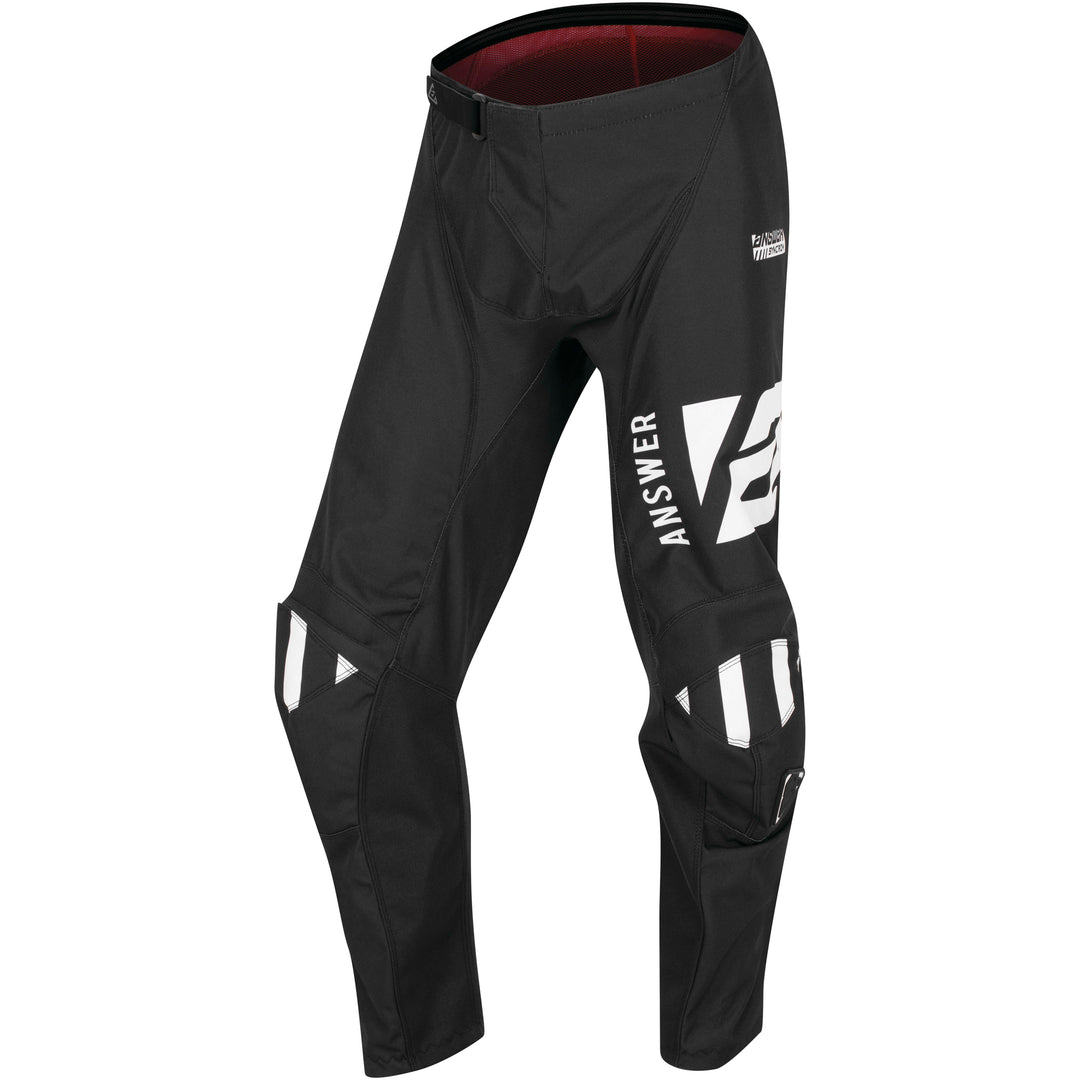 Answer Racing Youth Syncron Merge Pant Black/White - Front View