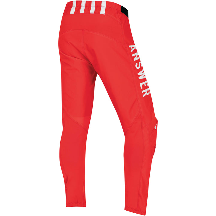 Answer Racing Youth Syncron Merge Pant Answer Red/White - Rear View
