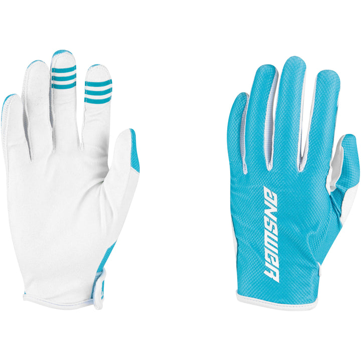 Answer Racing Youth Ascent Glove Astana - Back of Hand and Palm Views of Pair