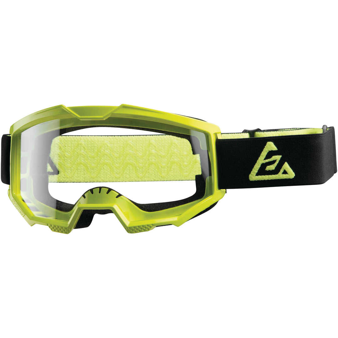 Answer Racing Apex 1 Goggle Black/Hyper Acid - Front Side View