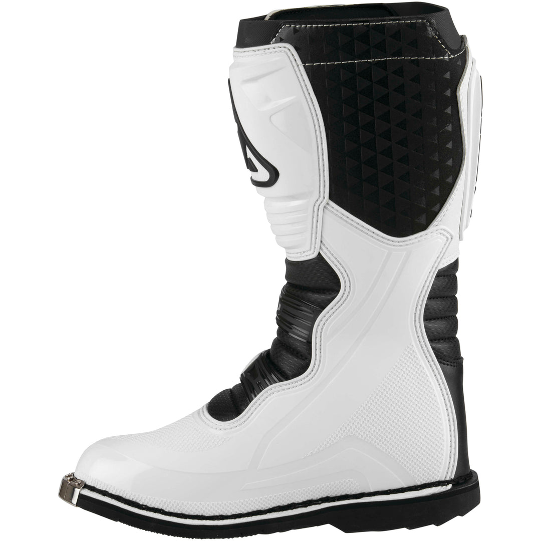 Answer Racing AR1 Race Boots Black/White - Inner Side View