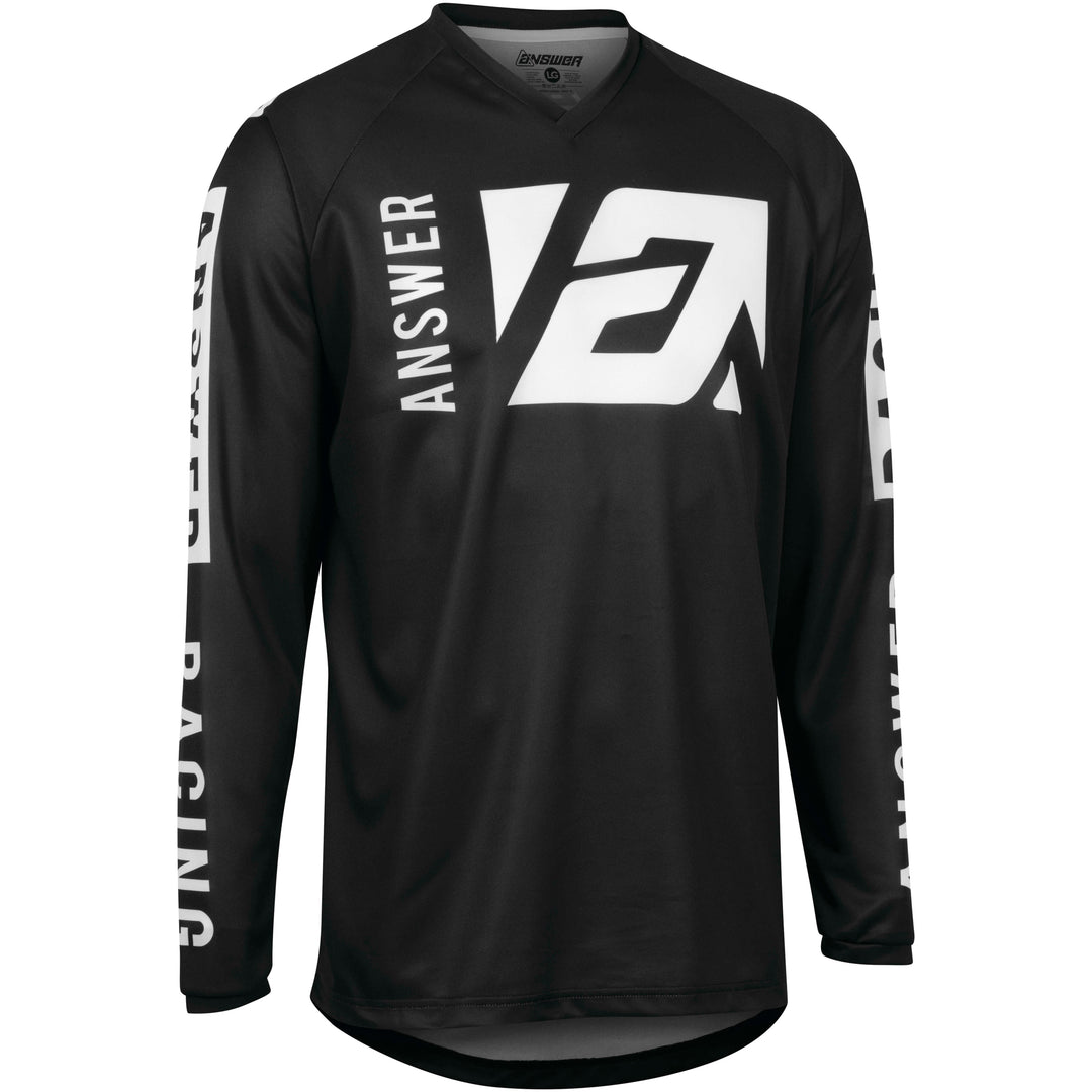 Answer Racing Youth Syncron Merge Jersey Black/White - Front View