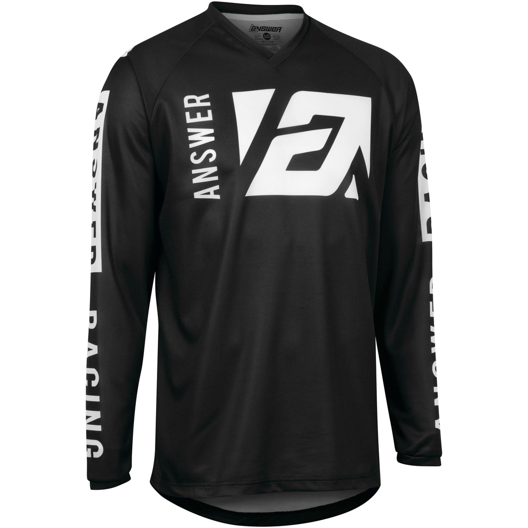 Answer Racing Men's Syncron Merge Jersey Black/White - Front View