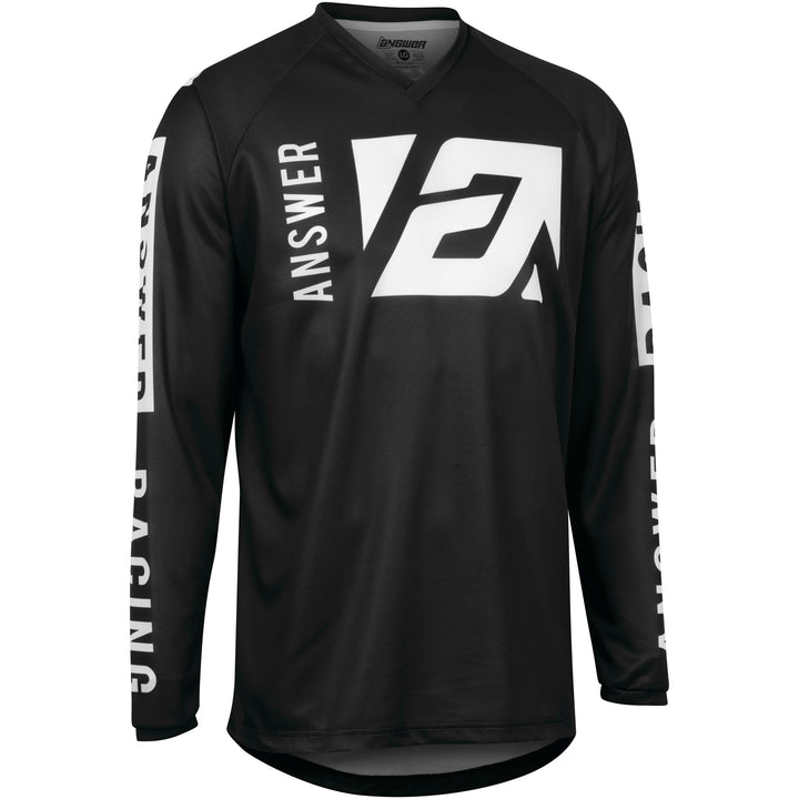 Answer Racing Men's Syncron Merge Jersey Black/White - Front View