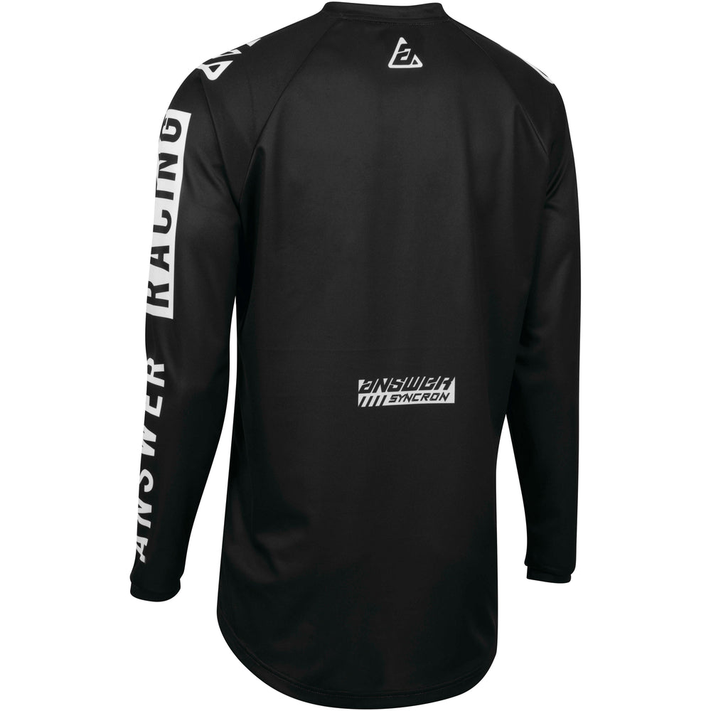 Answer Racing Men's Syncron Merge Jersey Black/White - Rear View